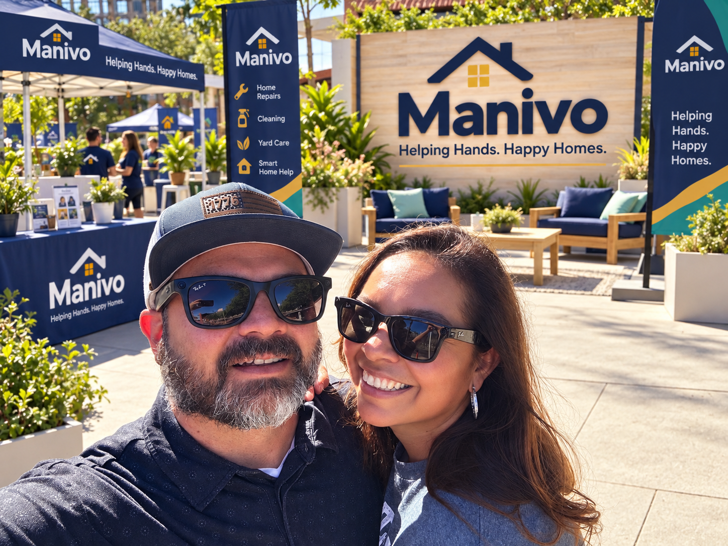 Travis Smith, founder of Manivo, with his wife Laura