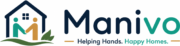 Manivo logo – Helping Hands. Happy Homes. Trusted home maintenance and cleaning services.